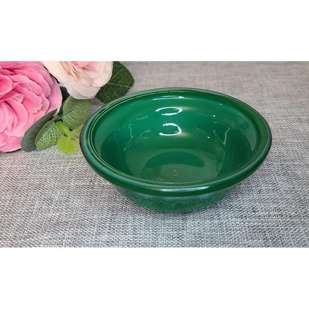 Vintage Bohemian Czech Art Deco Malachite Glass Trinket Dish by‎ Carl Schlevogt